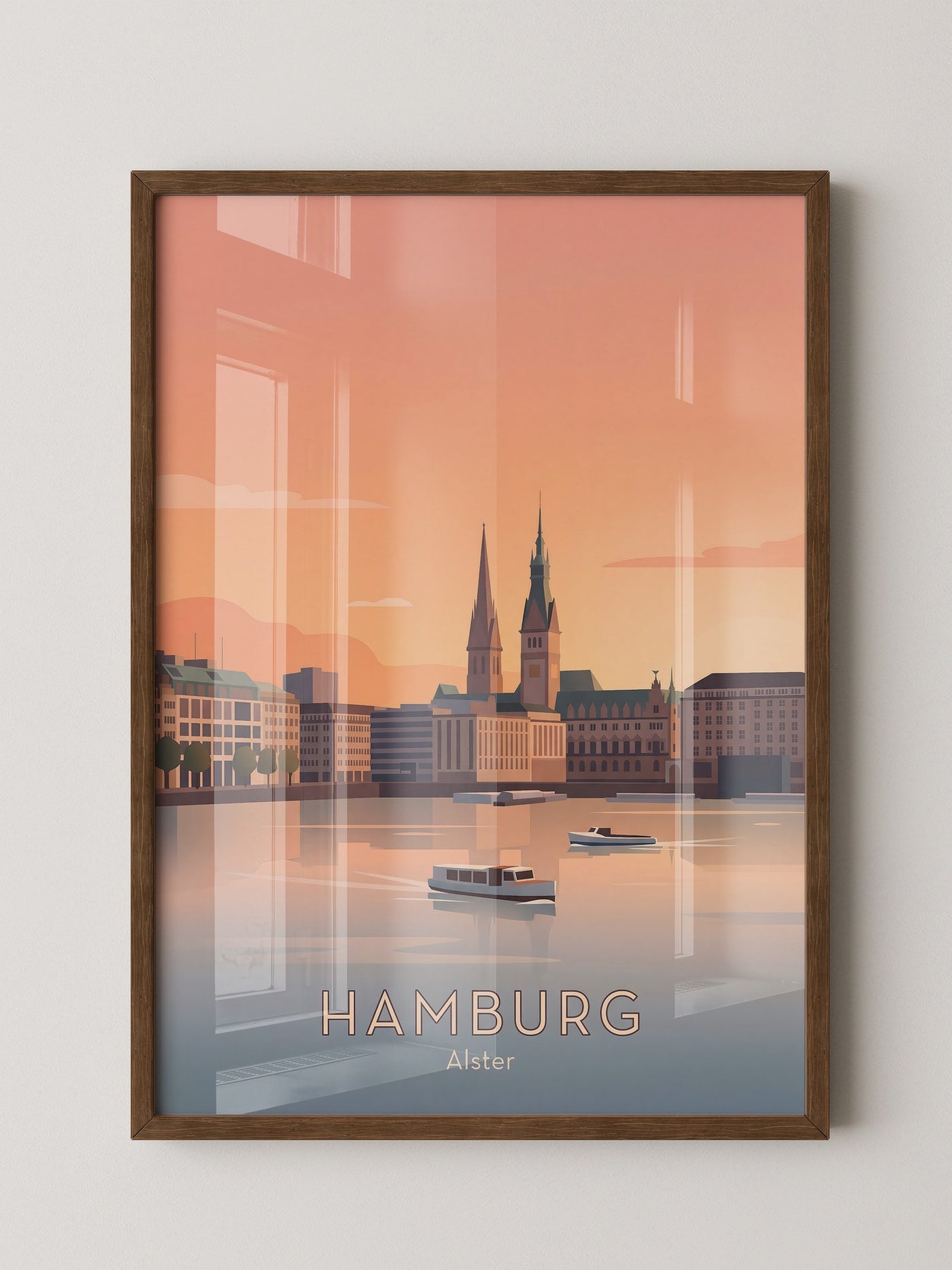 Hamburg Alsterabend Orange