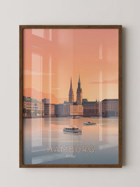 Hamburg Alsterabend Orange