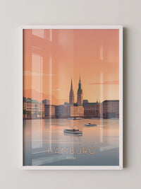 Hamburg Alsterabend Orange