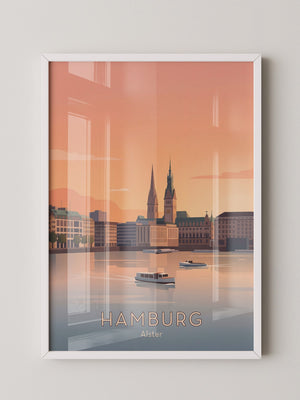 Hamburg Alsterabend Orange