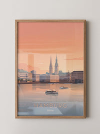Hamburg Alsterabend Orange