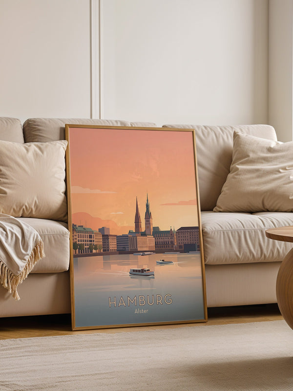 Hamburg Alsterabend Orange
