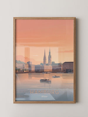 Hamburg Alsterabend Orange