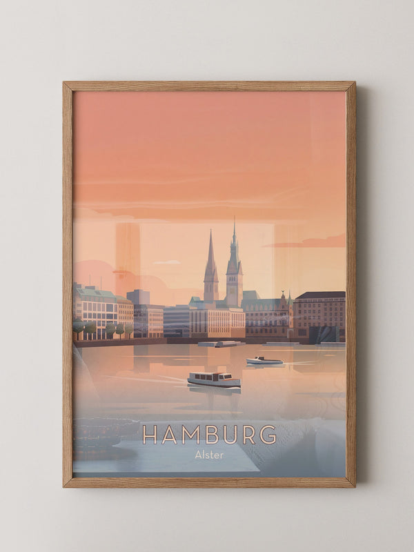Hamburg Alsterabend Orange