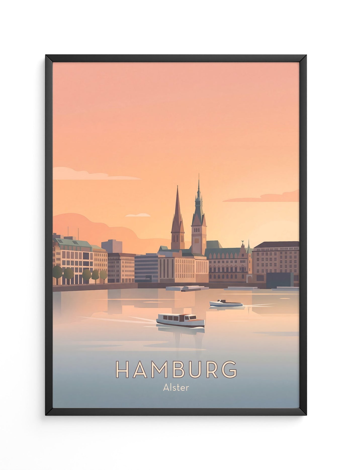 Hamburg Alsterabend Orange