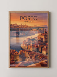 Porto Sonnenuntergang Brücke Vintage