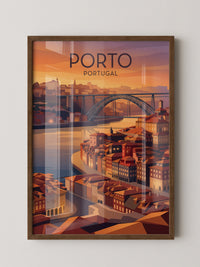 Porto Sonnenuntergang Brücke Vintage