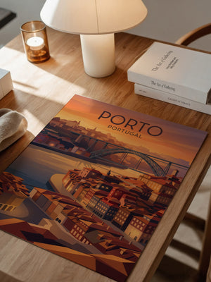 Porto Sonnenuntergang Brücke Vintage