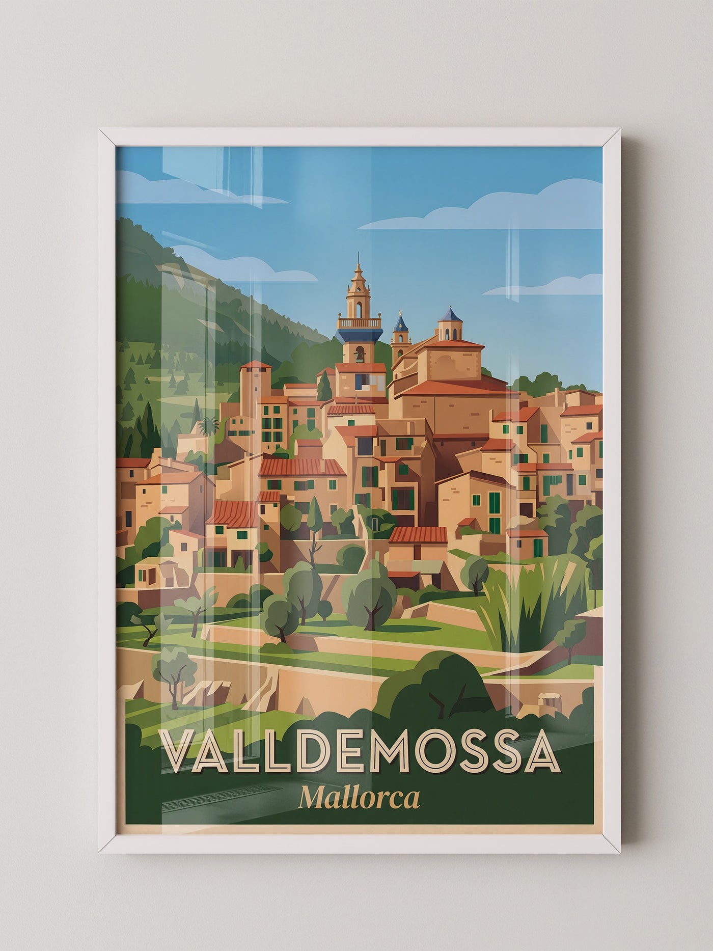 Valldemossa Stadtansicht Retro