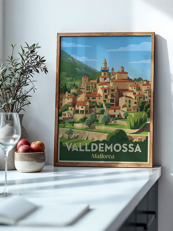 Valldemossa Stadtansicht Retro