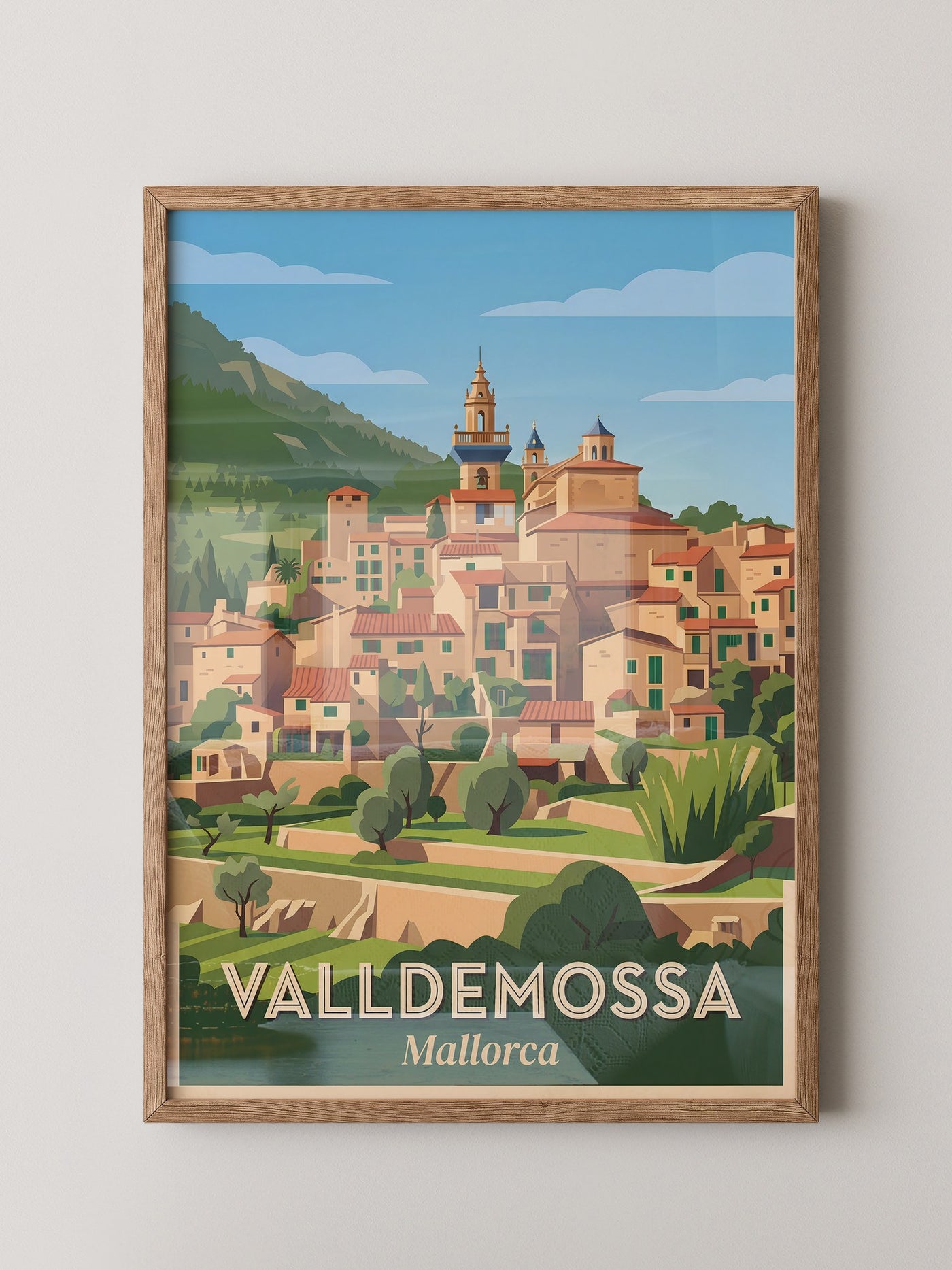 Valldemossa Stadtansicht Retro