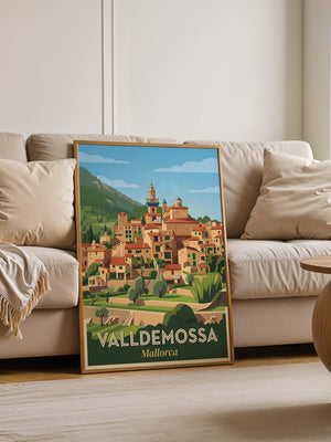 Valldemossa Stadtansicht Retro