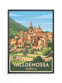 Valldemossa Stadtansicht Retro