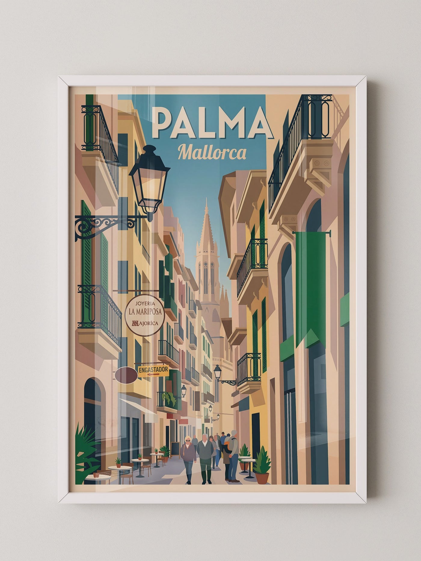 Palmas Gasse Retro Atmosphäre