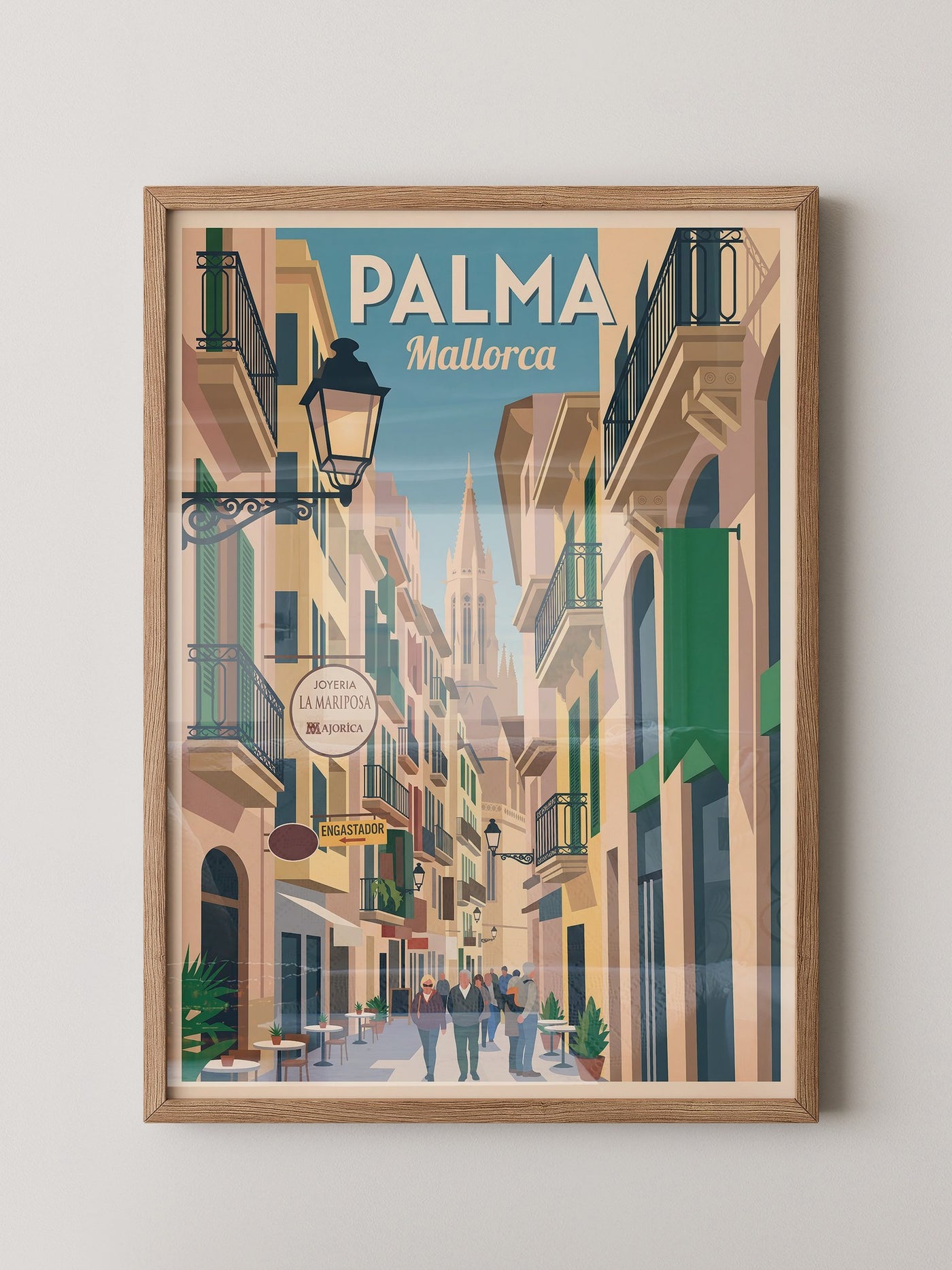 Palmas Gasse Retro Atmosphäre