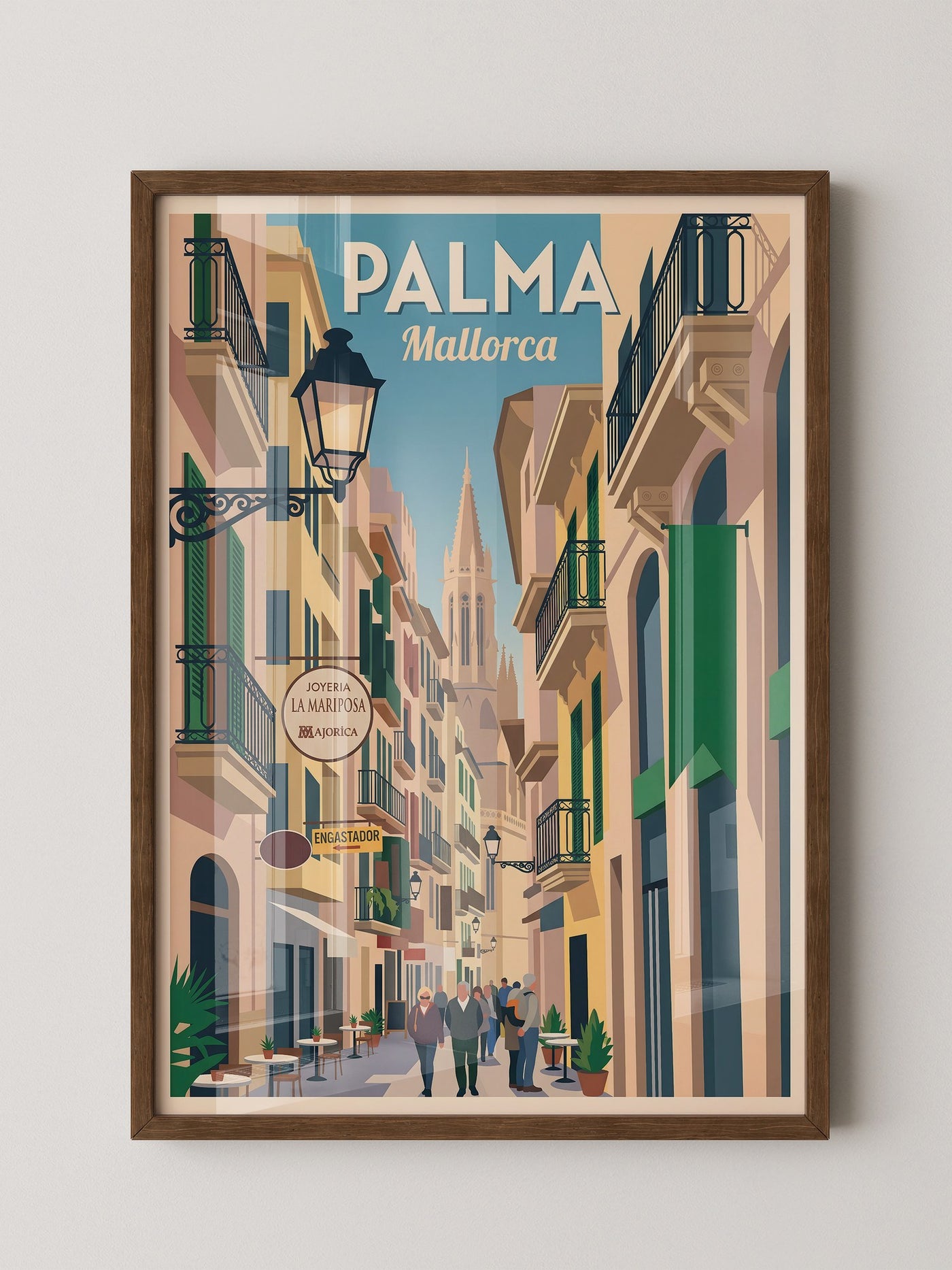 Palmas Gasse Retro Atmosphäre