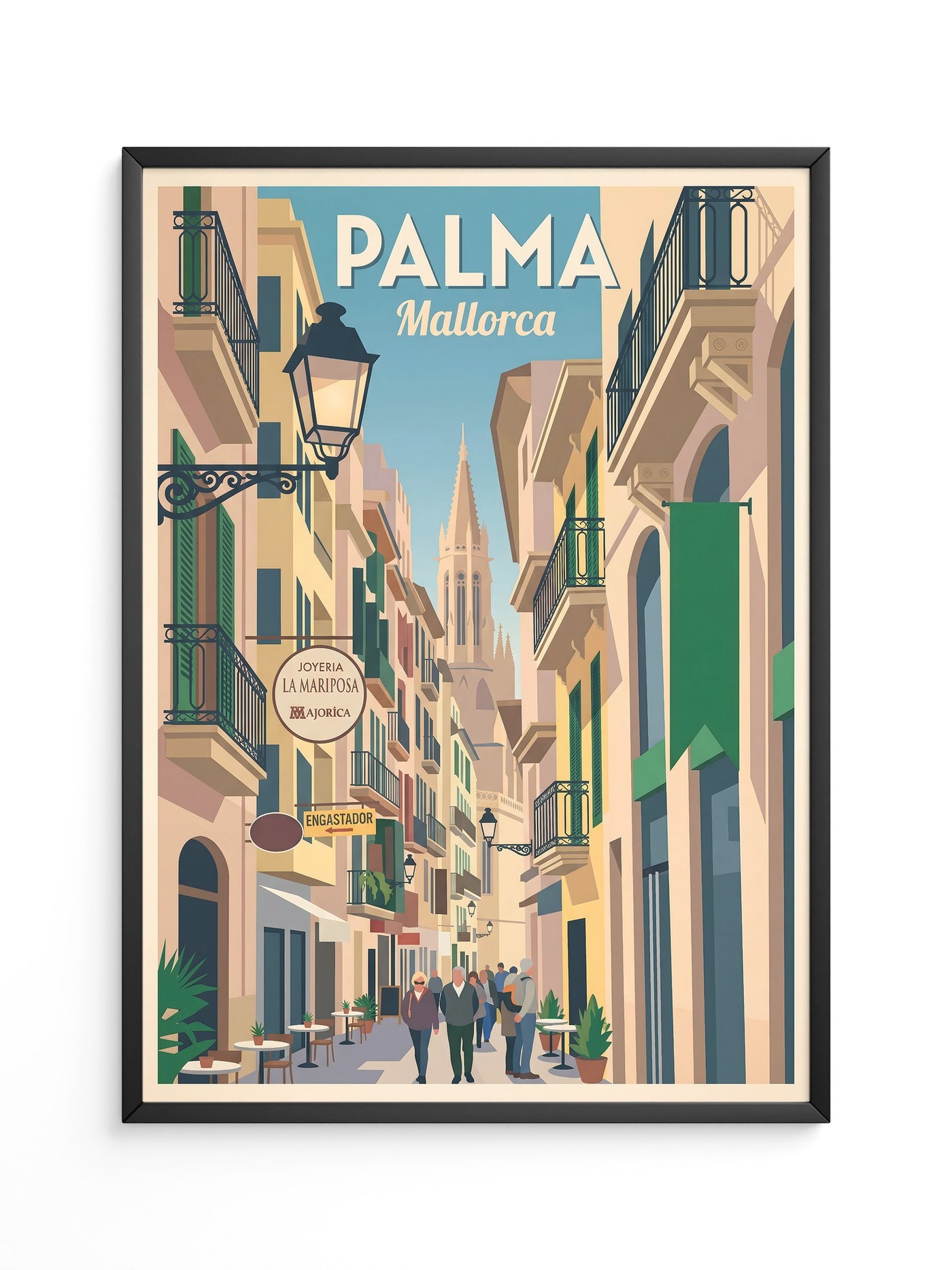 Palmas Gasse Retro Atmosphäre