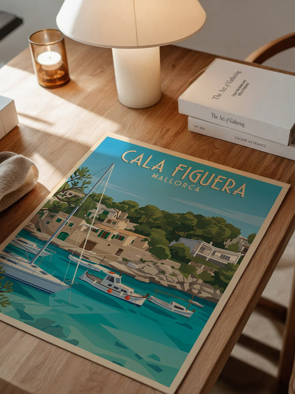 Cala Figuera Bootshafen Retro