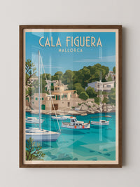 Cala Figuera Bootshafen Retro