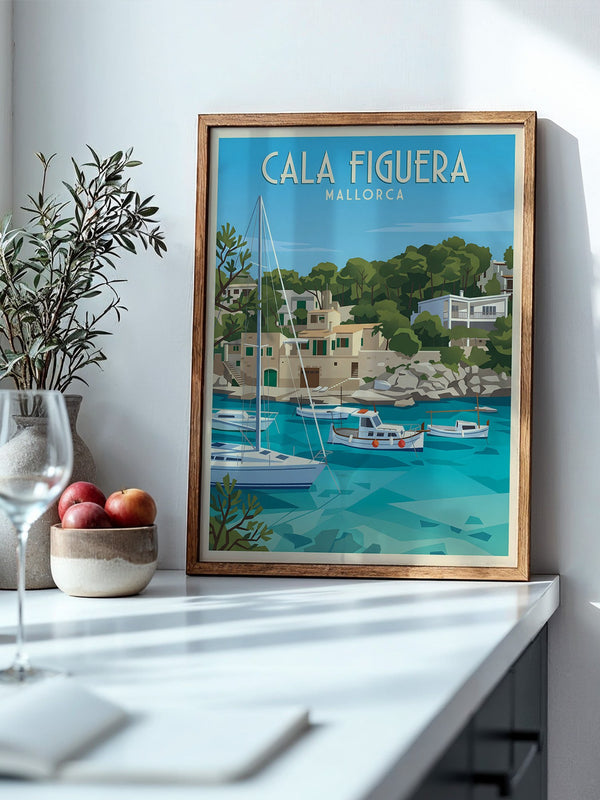 Cala Figuera Bootshafen Retro