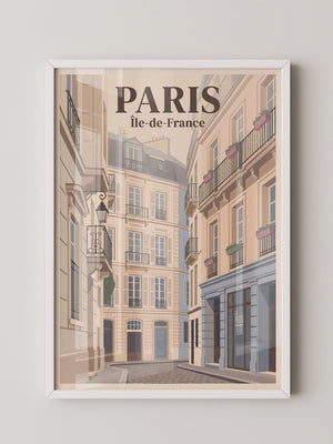 Pariser Gasse im Vintage Stil