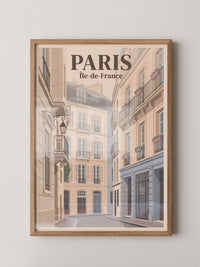 Pariser Gasse im Vintage Stil