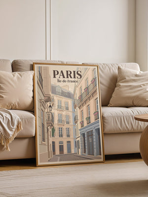 Pariser Gasse im Vintage Stil