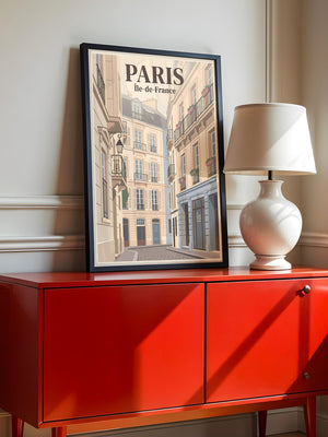 Pariser Gasse im Vintage Stil