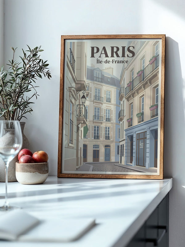 Pariser Gasse im Vintage Stil