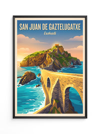 San Juan Küstenansicht Retro