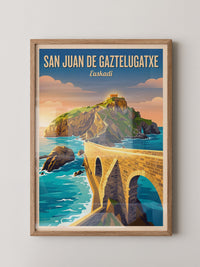 San Juan Küstenansicht Retro