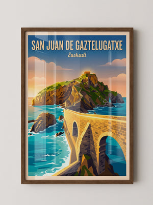 San Juan Küstenansicht Retro