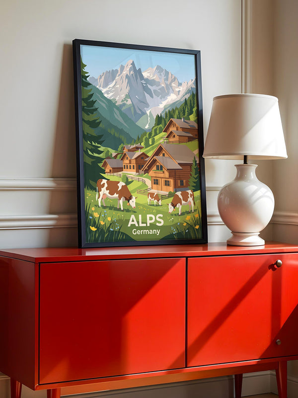 Almhütten Alpen Panoramablick
