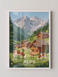 Almhütten Alpen Panoramablick