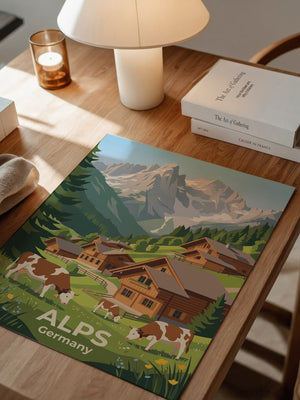 Almhütten Alpen Panoramablick