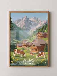 Almhütten Alpen Panoramablick