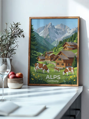Almhütten Alpen Panoramablick