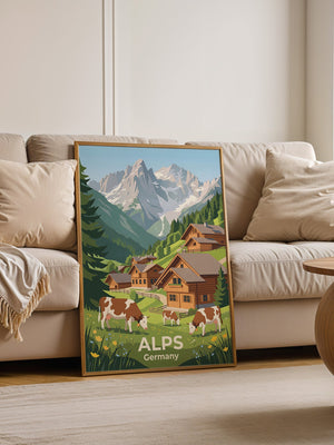 Almhütten Alpen Panoramablick
