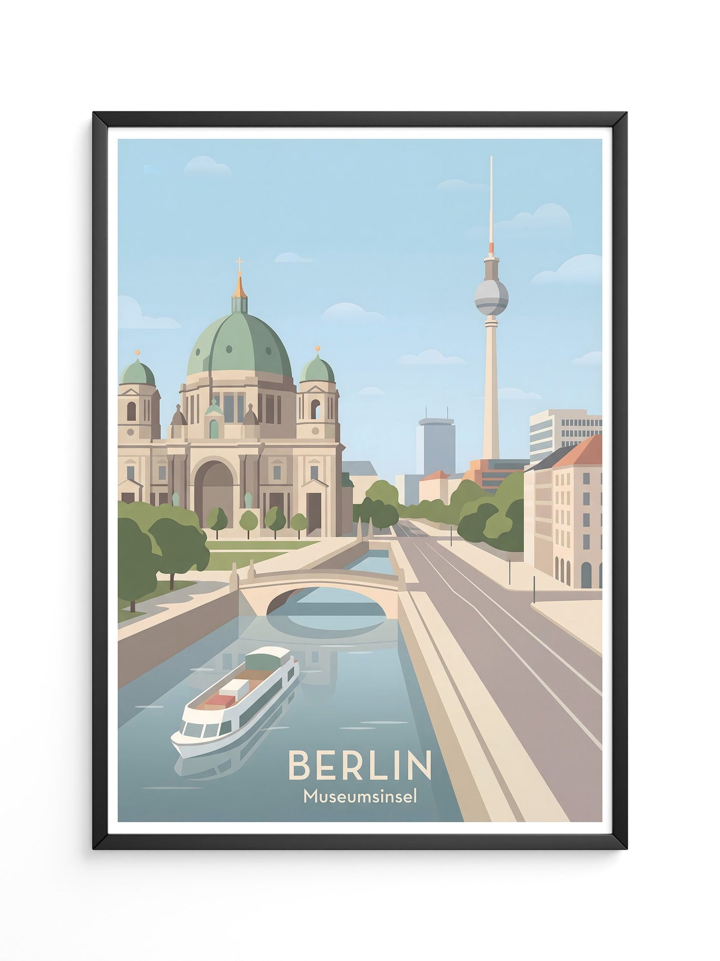 Berlin Skyline Pastell