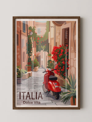 Roter Roller Italienische Gasse