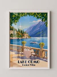 Lake Como Terrasse Sonnenlicht