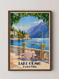 Lake Como Terrasse Sonnenlicht