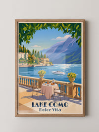 Lake Como Terrasse Sonnenlicht