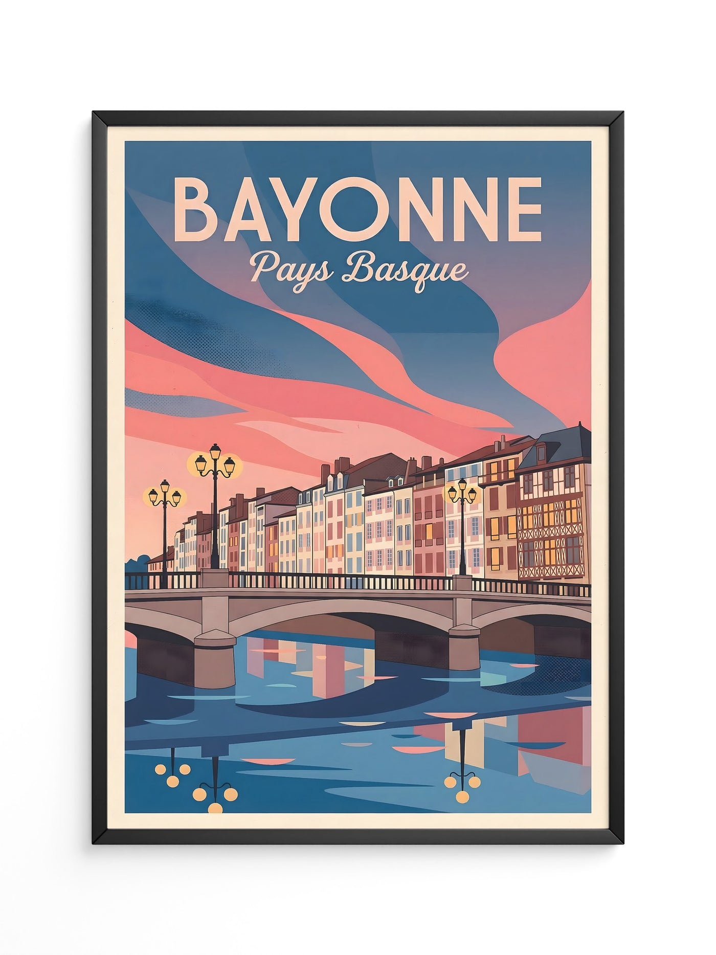 Bayonne Brücke Pastellfarben