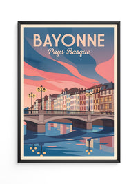 Bayonne Brücke Pastellfarben