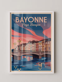 Bayonne Brücke Pastellfarben