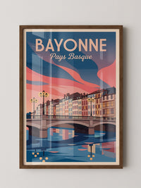 Bayonne Brücke Pastellfarben