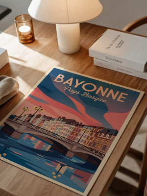 Bayonne Brücke Pastellfarben