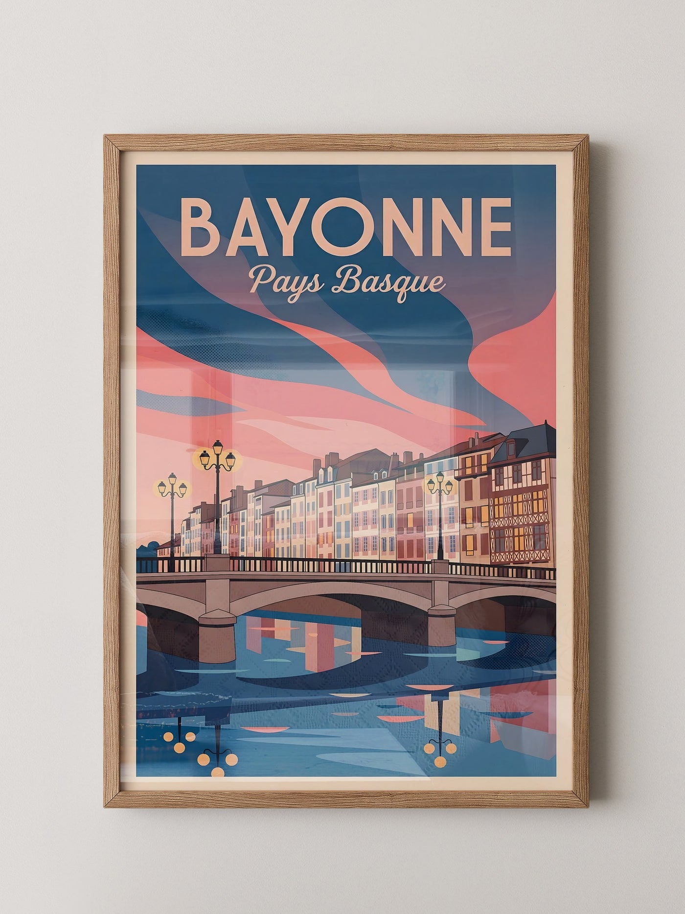 Bayonne Brücke Pastellfarben