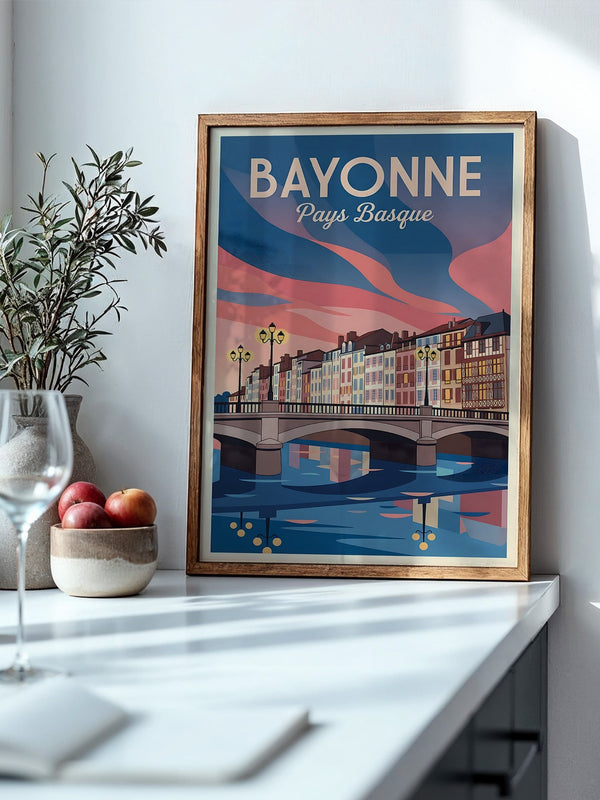 Bayonne Brücke Pastellfarben